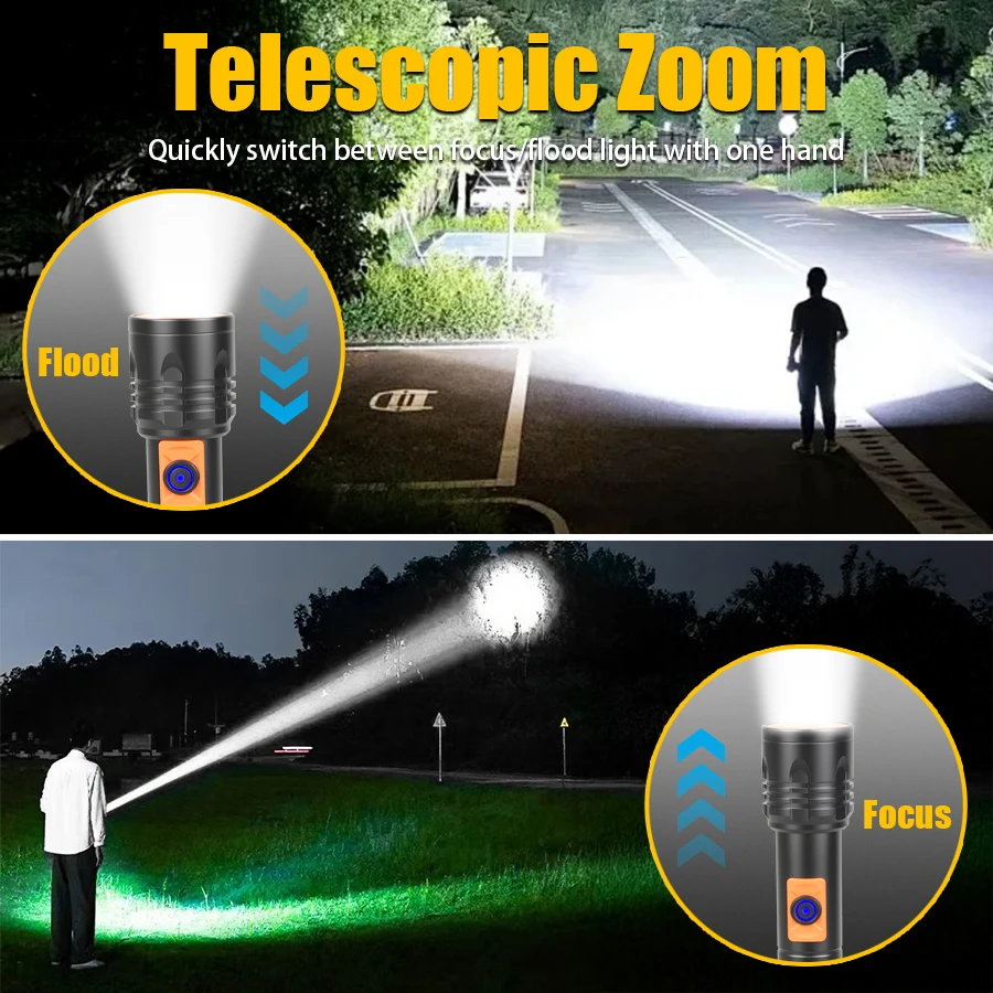 High Power LED Flashlight USB  – Fishing Light recenzja i cena