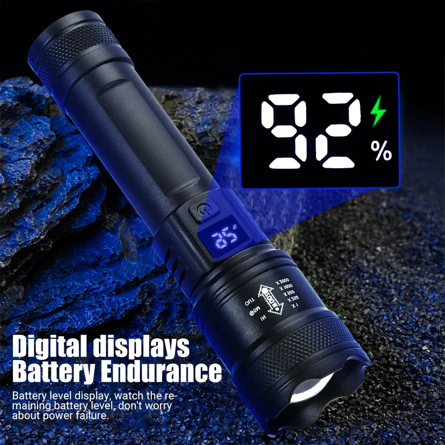 9900LM Powerful LED Flashlight – Fish Finder Battery recenzja i cena