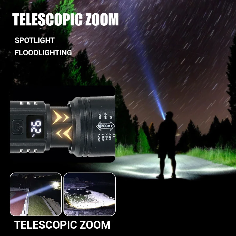 9900LM Powerful LED Flashlight – Fish Finder Battery recenzja i cena