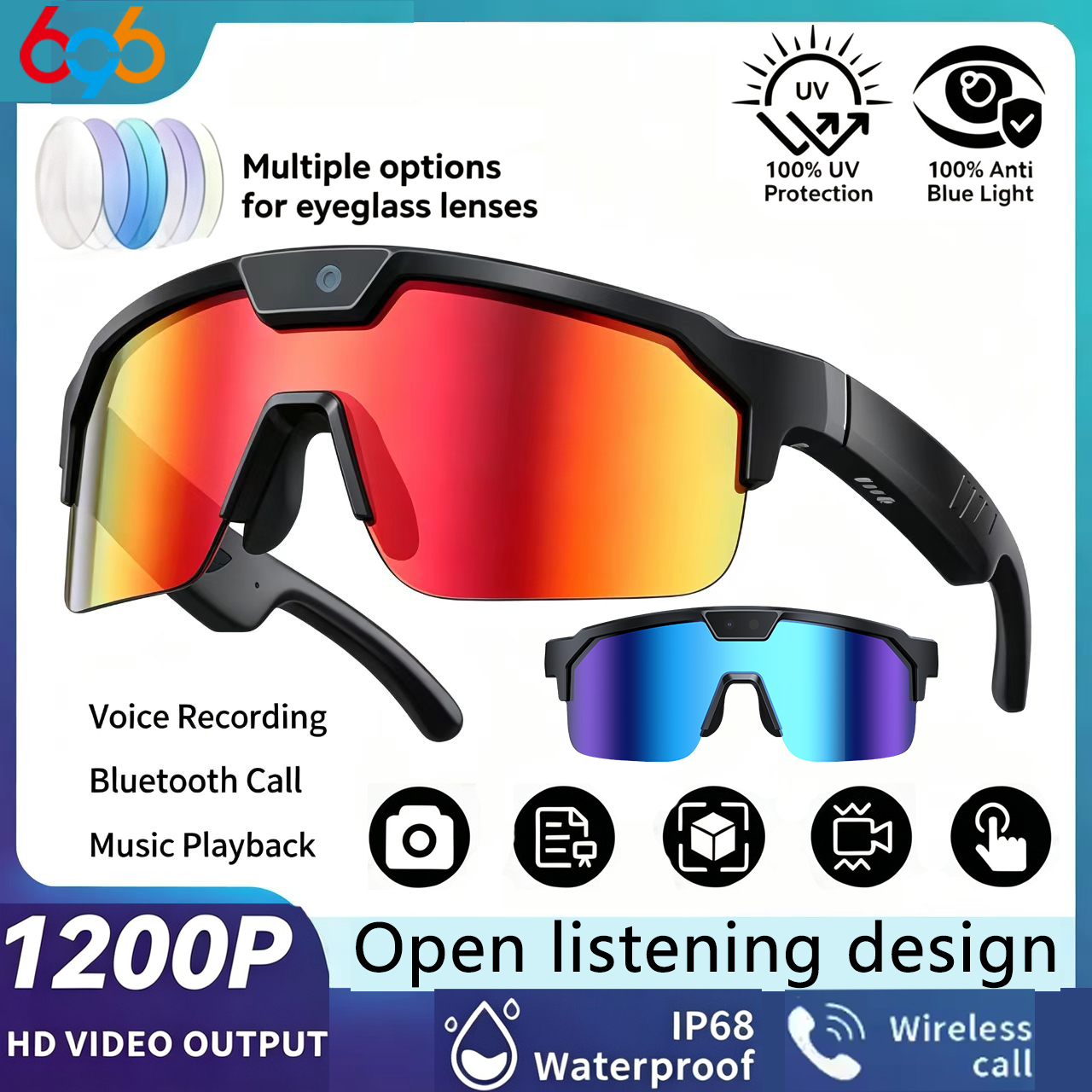 AI Smart Cycling Glasses Men W – Fishing Camera recenzja i cena