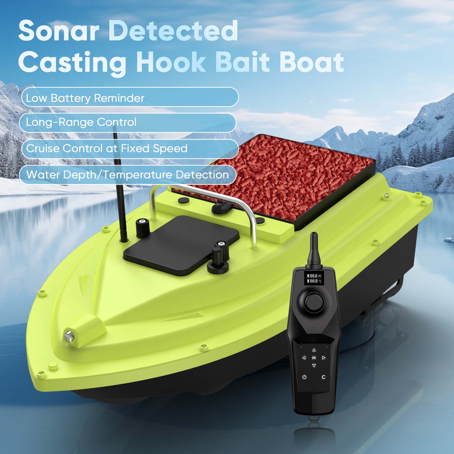 D36 RC Fishing Bait Boat with  – Fishing Depth Finder recenzja i cena
