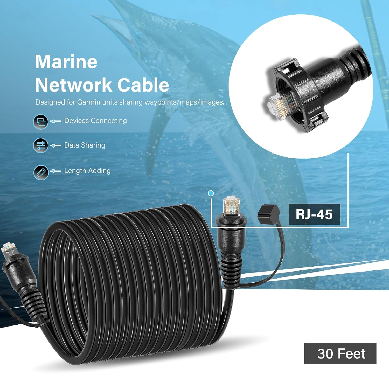 30 Foot Marine Network Cable f – Fish Finder recenzja i cena
